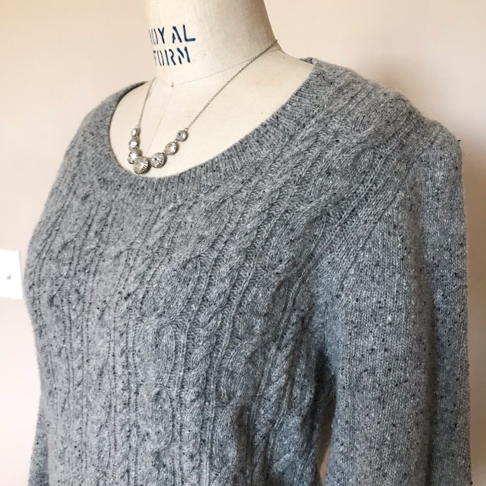 j. crew gray sweater, size medium.